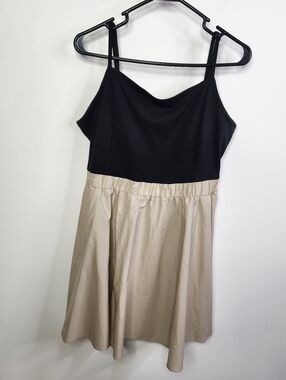 Anthropologie Sleeveless twofer a-line mini dress, Large